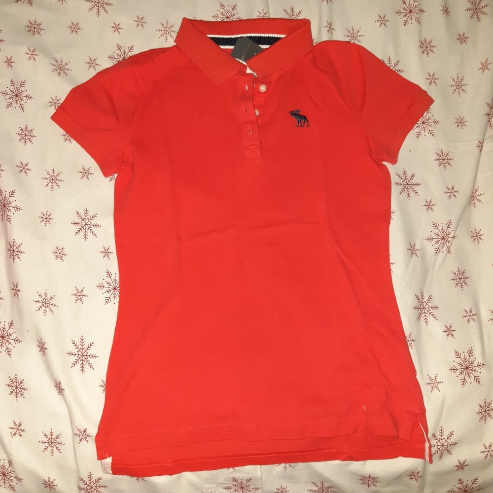 Nwt Abercrombie & Fitch Polo shirt small red - Picture 4 of 16